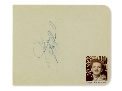 Judy Garland Signed Album Page - JSA