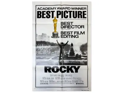 1977 Rocky Academy Awards Style B One Sheet Poster