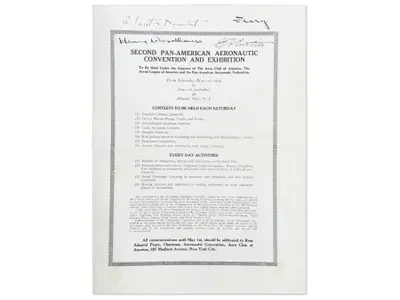 1919 Pan American Aeronautic Signed Program