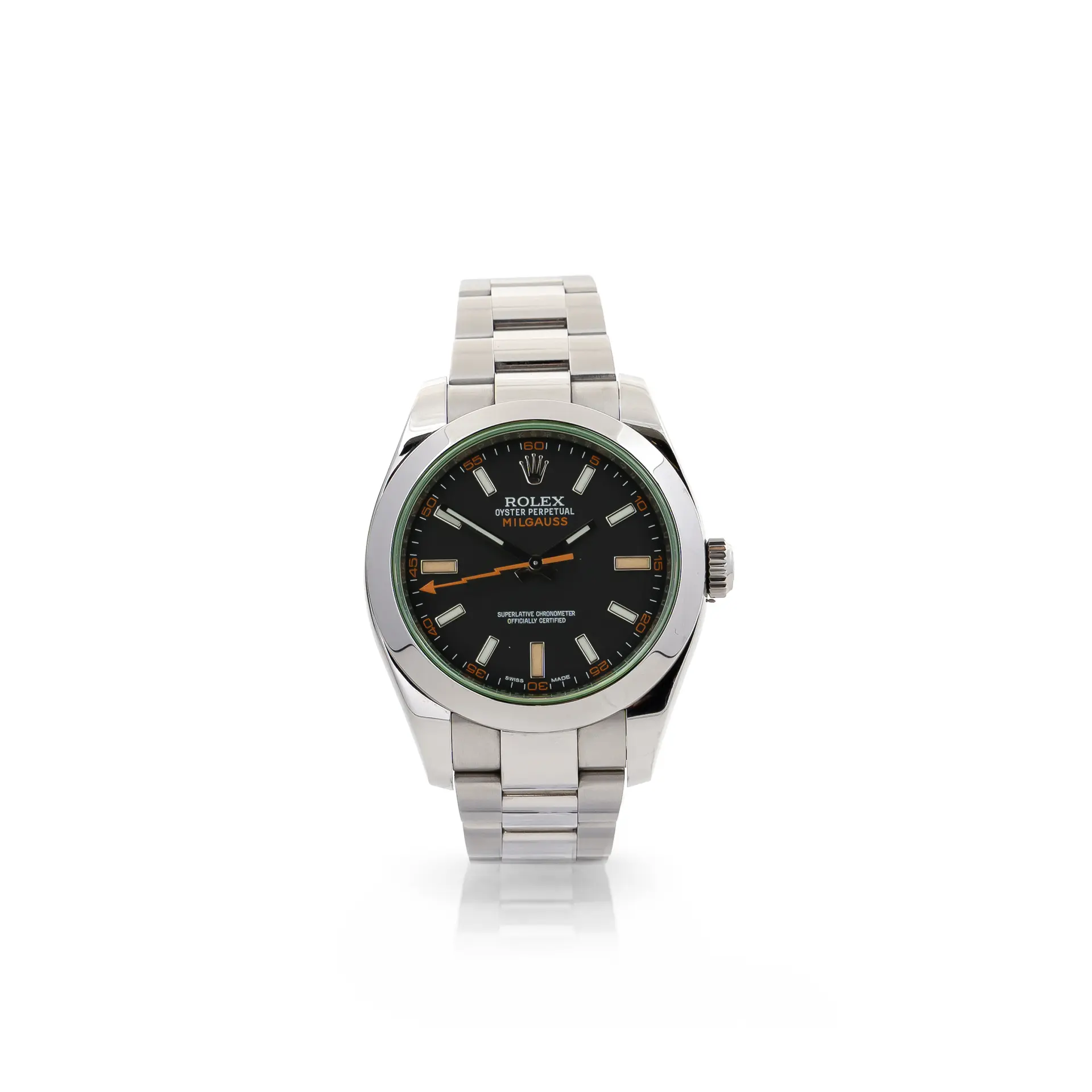 ROLEX Oyster Perpetual Milgauss, ref. 116400GV, 2014. Cassa Oyster