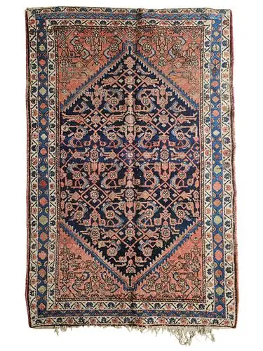 Antique Persian Afshar Rug 4'2" x 6'4"