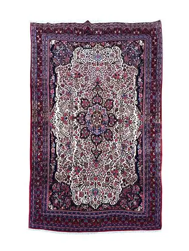Vintage Persian Bijar Wool Rug 7'3" x 11'3"