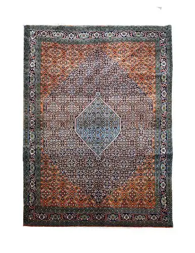 Vintage Persian Bijar Wool Rug 6'7" x 9'10"