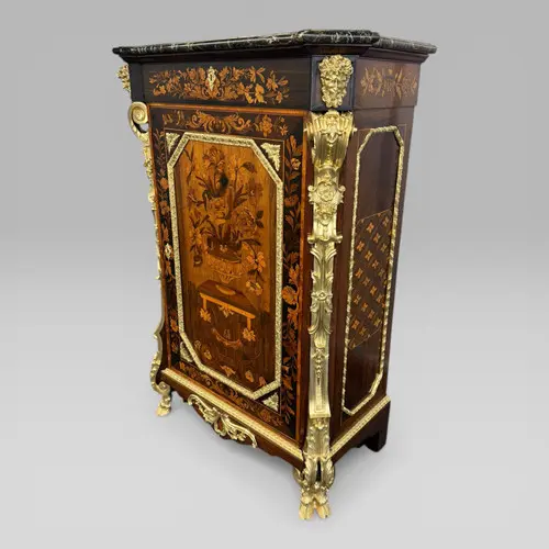 Edward Holmes Baldock Ormolu Pier Cabinet with Blake Marquetry