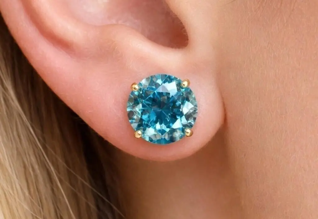 $1100, 14k(0.5g), lab diamond (1.2ct)earring, appr