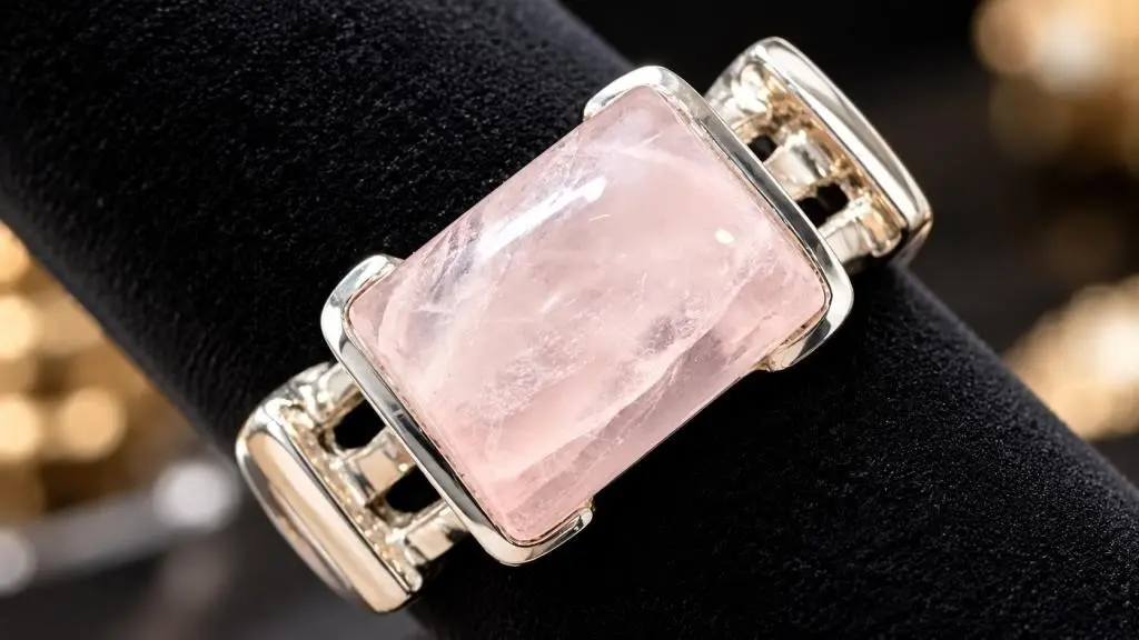 $170, Silver(6.7g), Rose quartzRing, size 8, appra