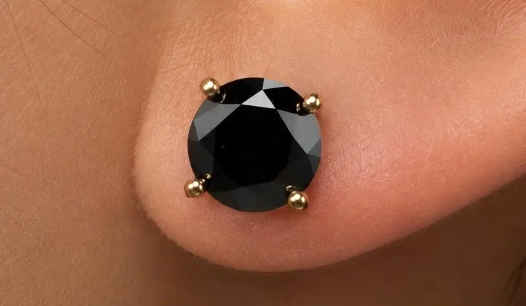 $1200, 14k black diamond (1.55ct) earring, retail