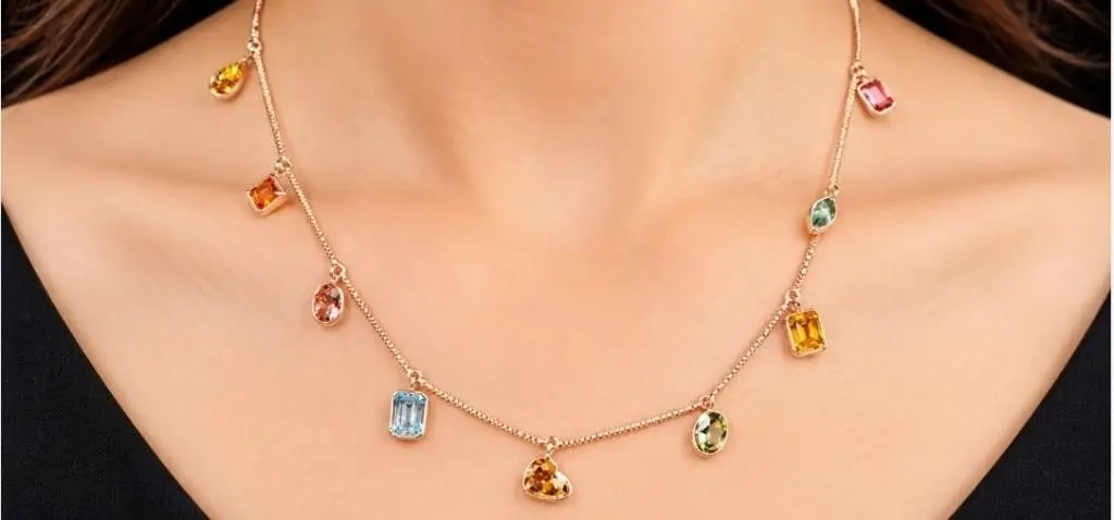 $4140, 10k(3.22g), fancy lab diamond (5.07ct)neckl