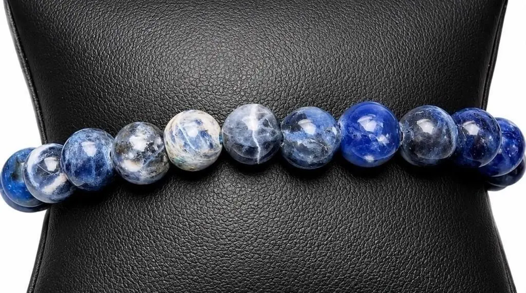 $50, natural blue sodalite flexible bracelet, reta