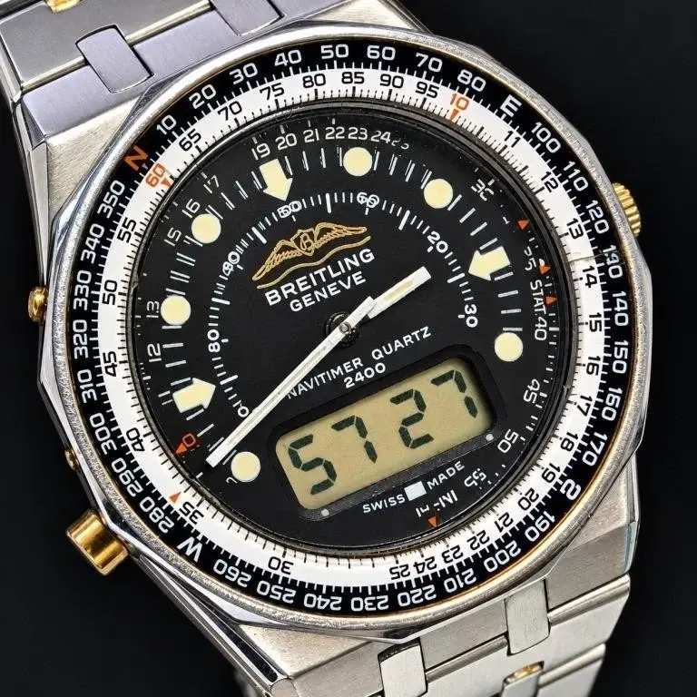 $2200, Breitling Navitimer Quartz 2400 analog-digi