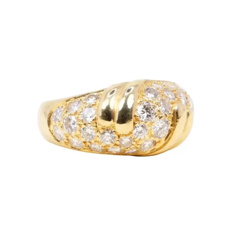 Bague FRED Panthère en or jaune et diamants