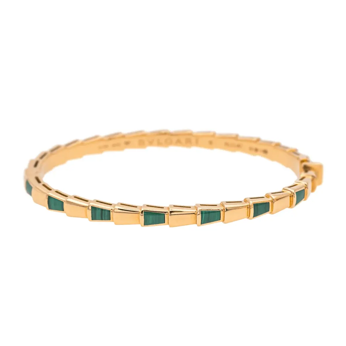 Bracelet BULGARI "Serpenti" en or rose et malachite