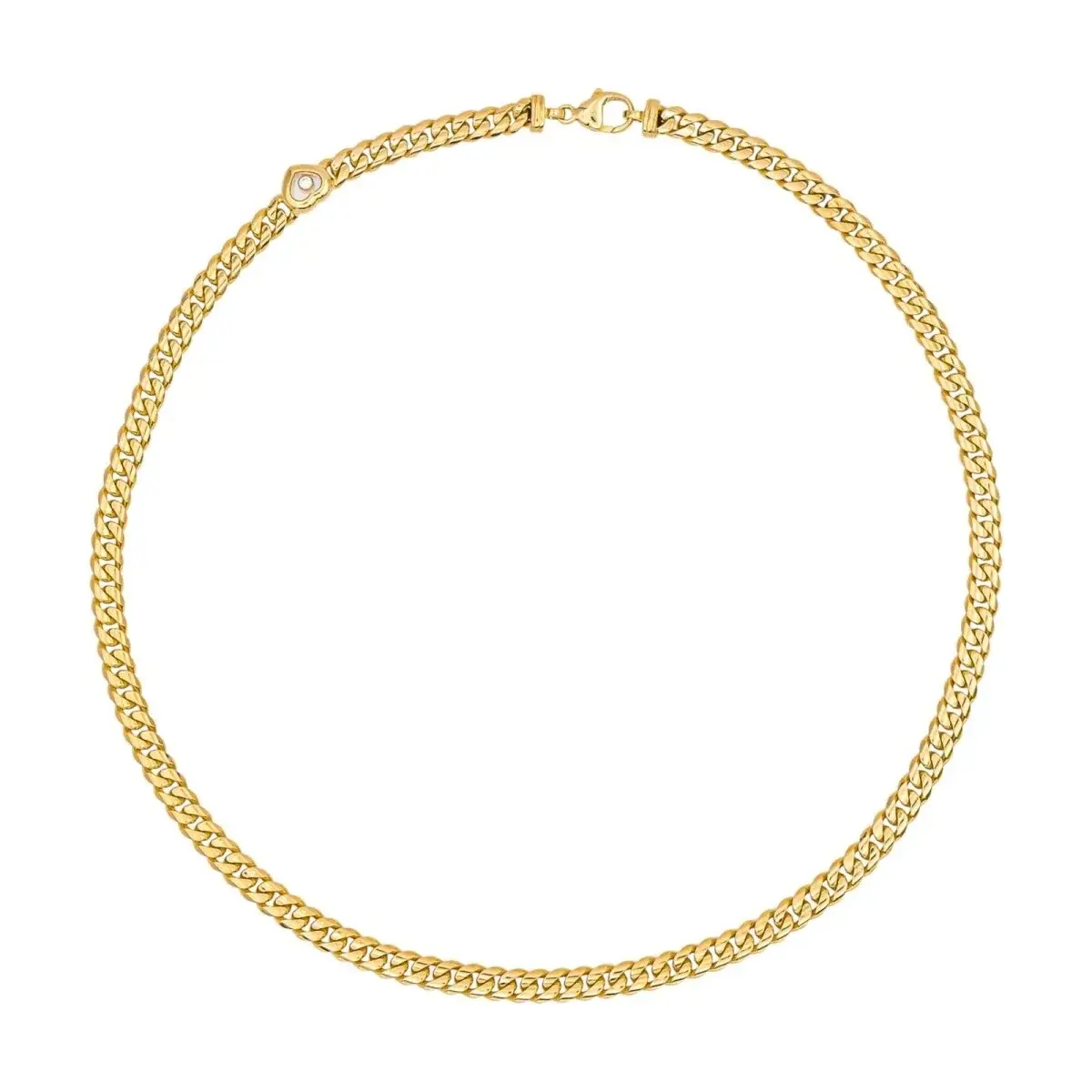 Collier Maille CHOPARD "Happy Diamond" en or jaune et diamant
