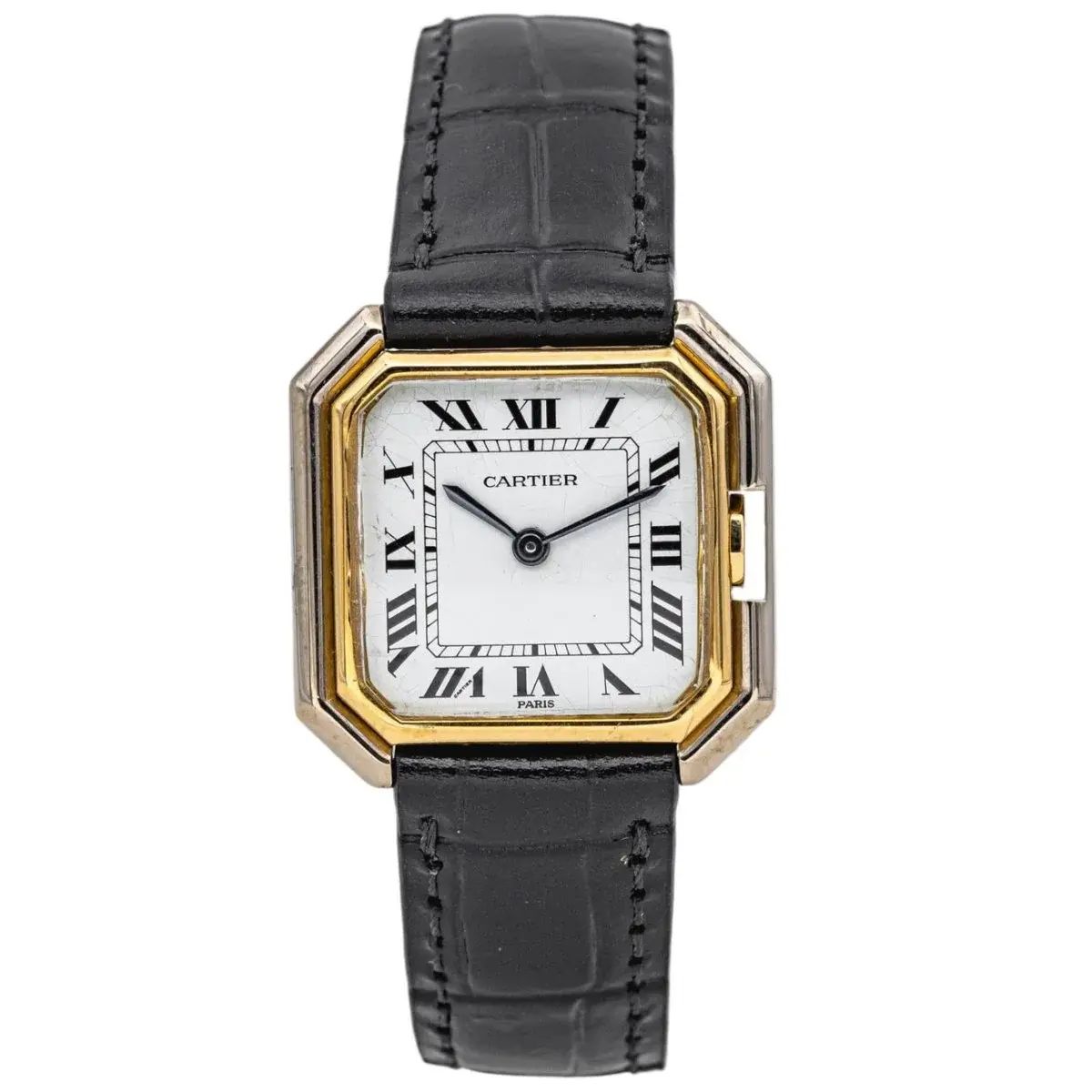 Montre CARTIER "Ceinture" en or jaune et cuir