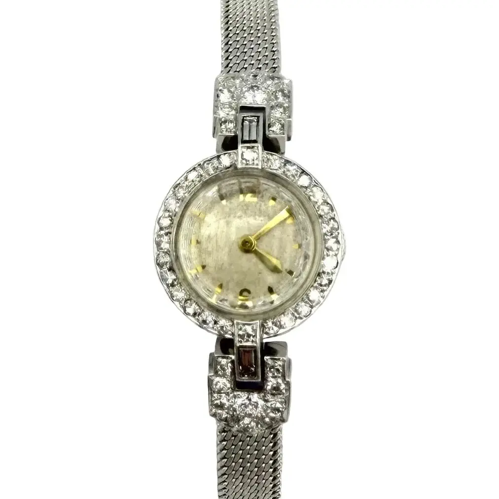 Montre JAEGER-LECOULTRE X GAY FRÈRES en platine et diamants
