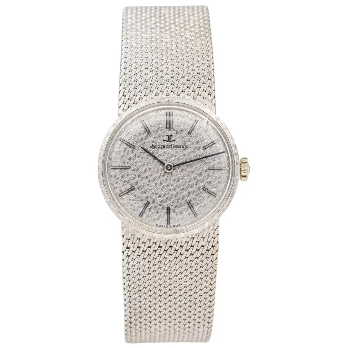 Montre JAEGER-LECOULTRE en or blanc et argent