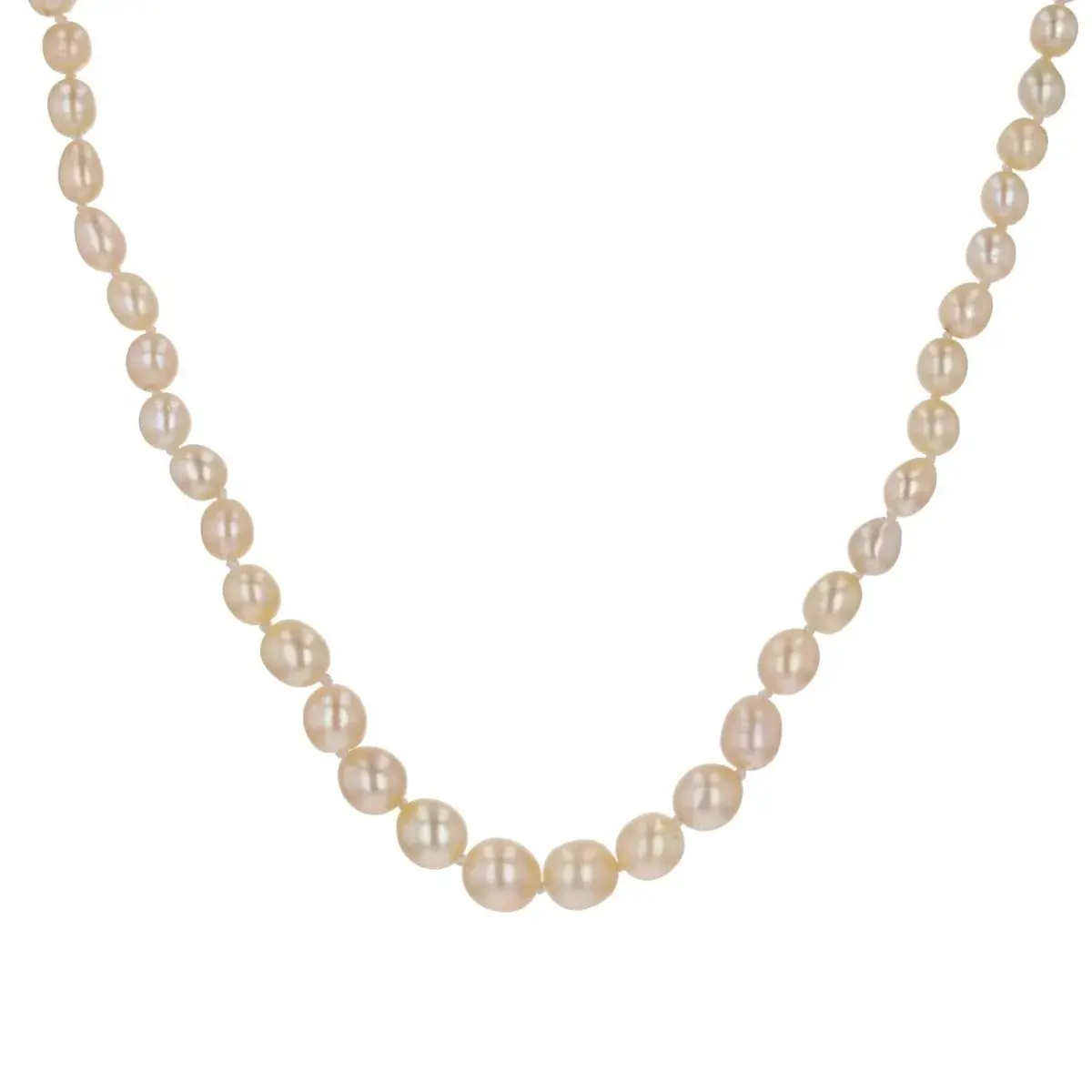 Collier Perles en or blanc, platine et diamants