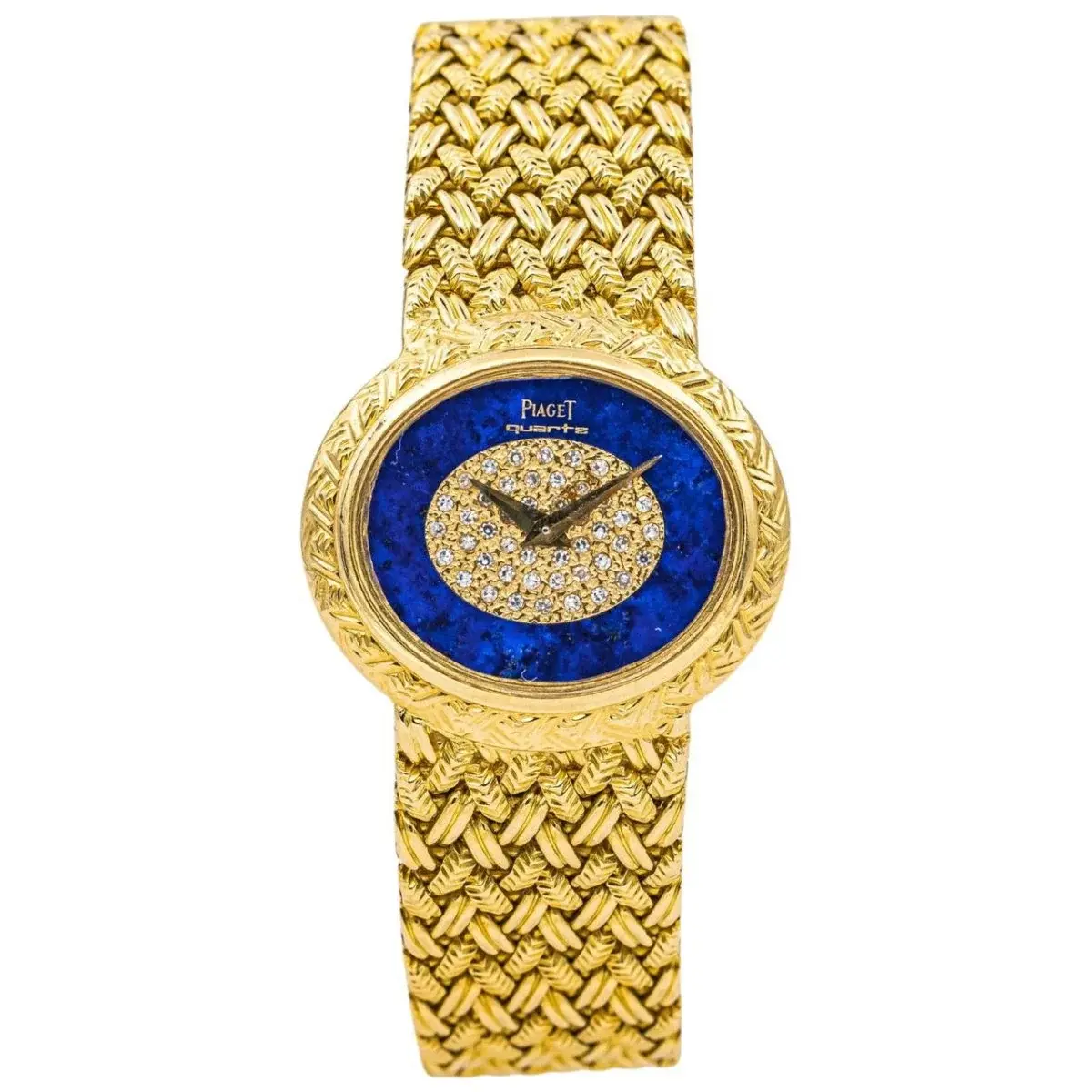 Montre PIAGET en or jaune, lapis-lazuli et diamants