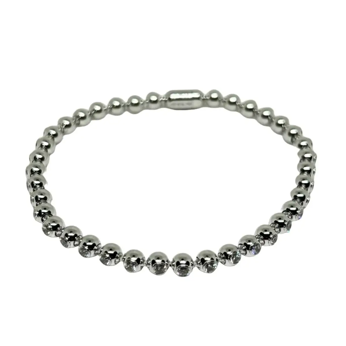 Bracelet Ligne CARTIER en or blanc et diamants