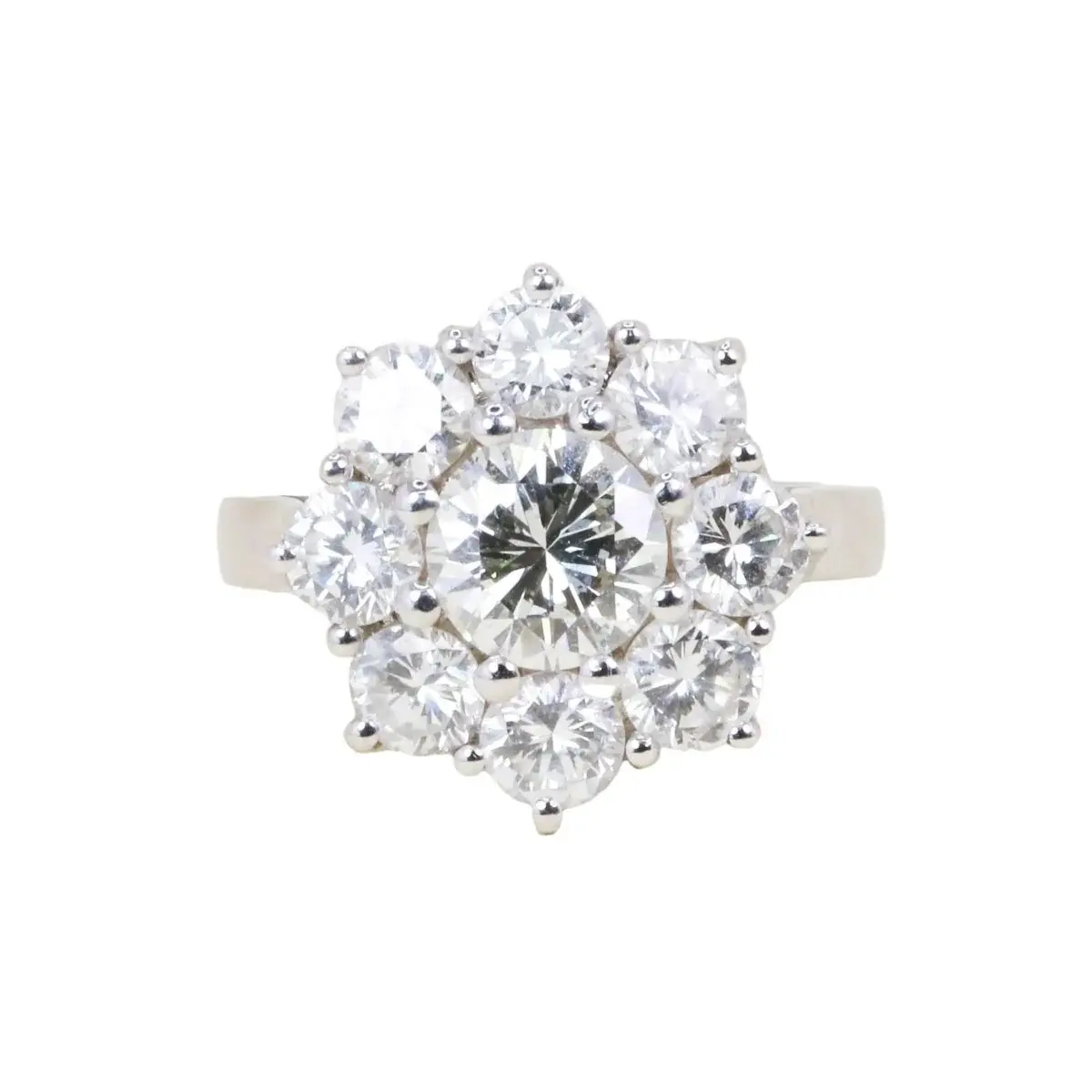 Bague Marguerite en or blanc et diamants