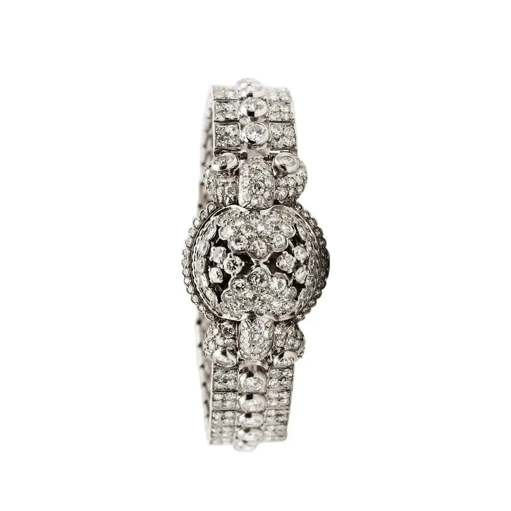 Montre en platine et diamants