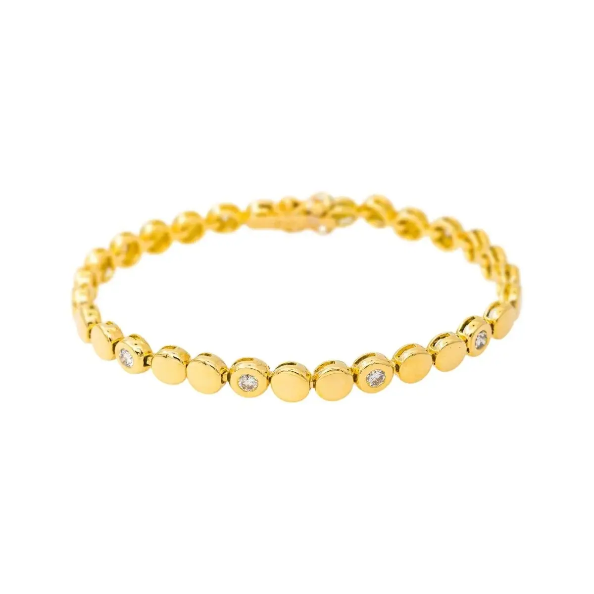 Bracelet en or jaune et diamants