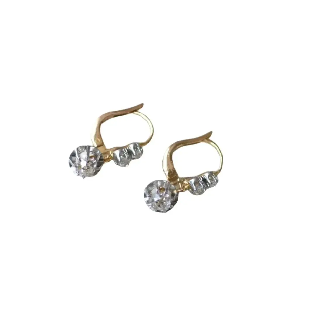 Art Deco sleepers diamonds 1.20 Cts