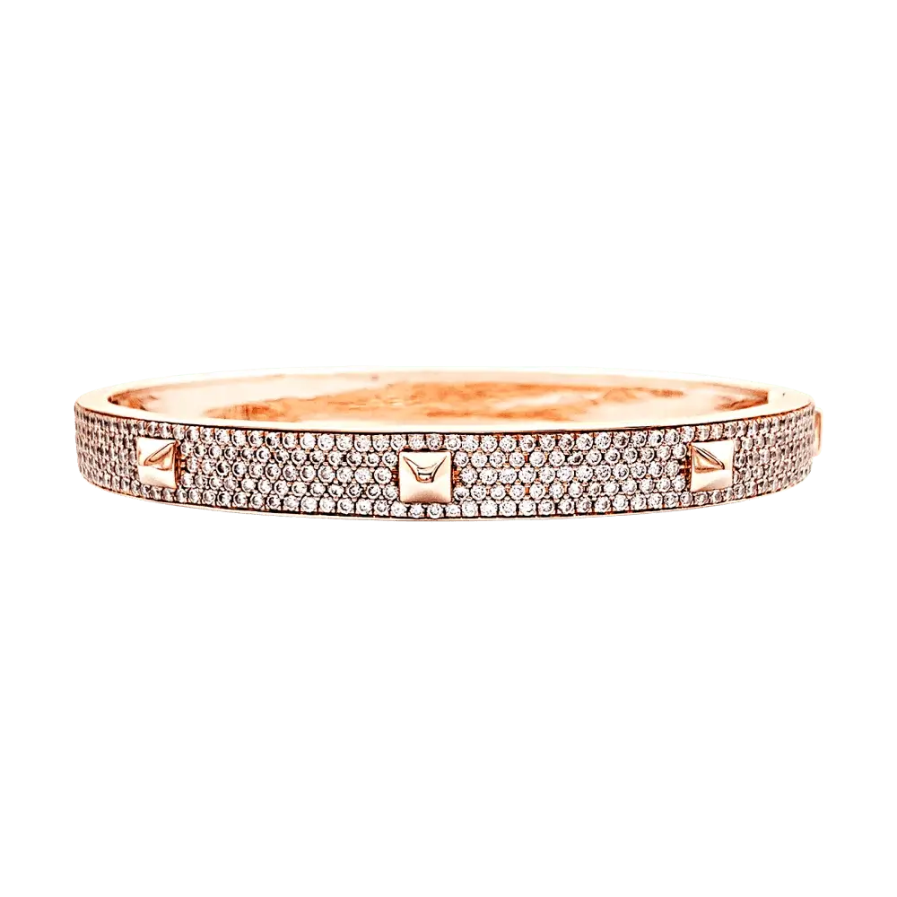 Bracelet Jonc MESSIKA "Spiky" en or rose et diamants