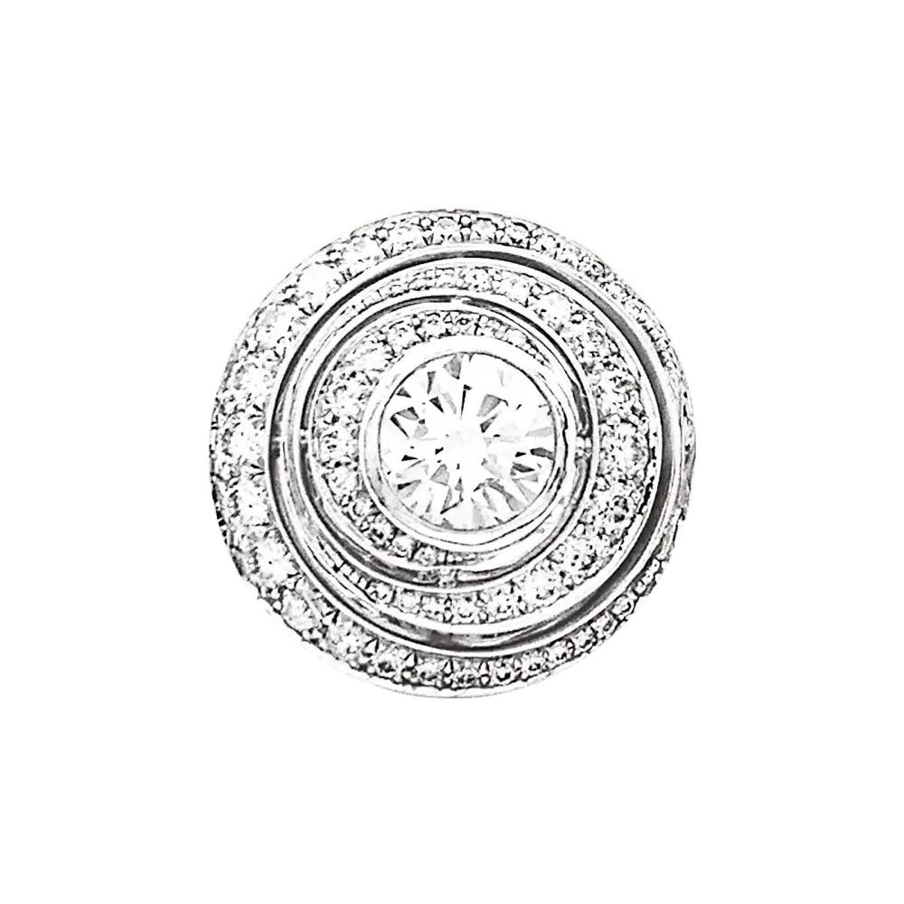 Bague Entourage BOUCHERON "Idylle" en or blanc et diamants