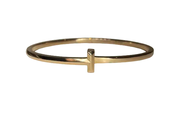 Bracelet Jonc TIFFANY & CO "Tiffany T" en or rose