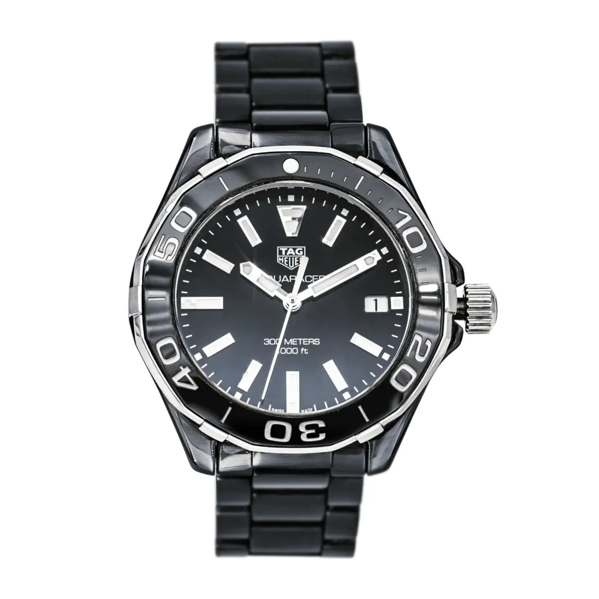 Montre TAG HEUER "Aquaracer" en céramique, quartz et saphir