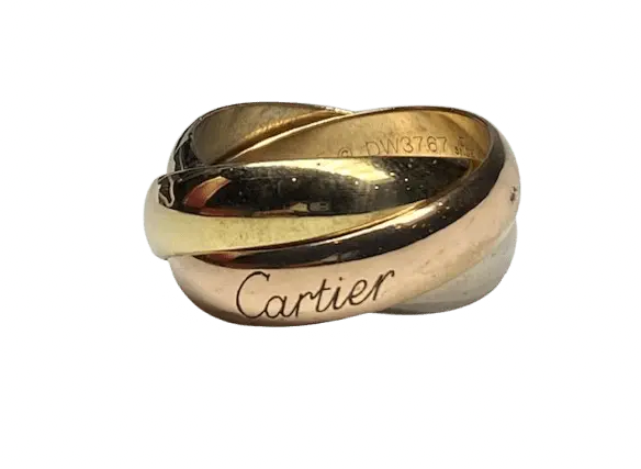 Bague Alliance CARTIER "Trinity" GM en or blanc, or jaune et or rose