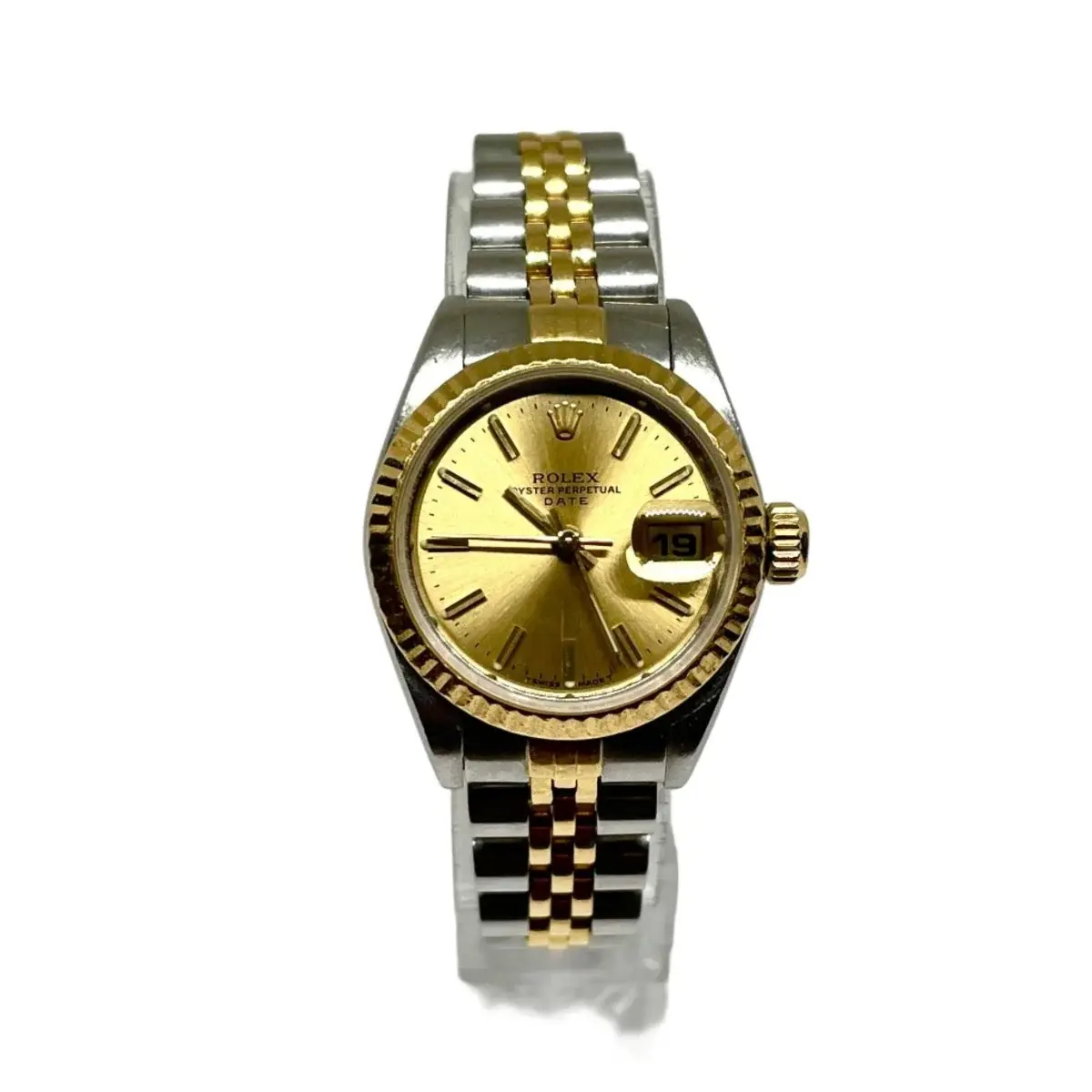 Montre ROLEX "DateJust" en or jaune et acier