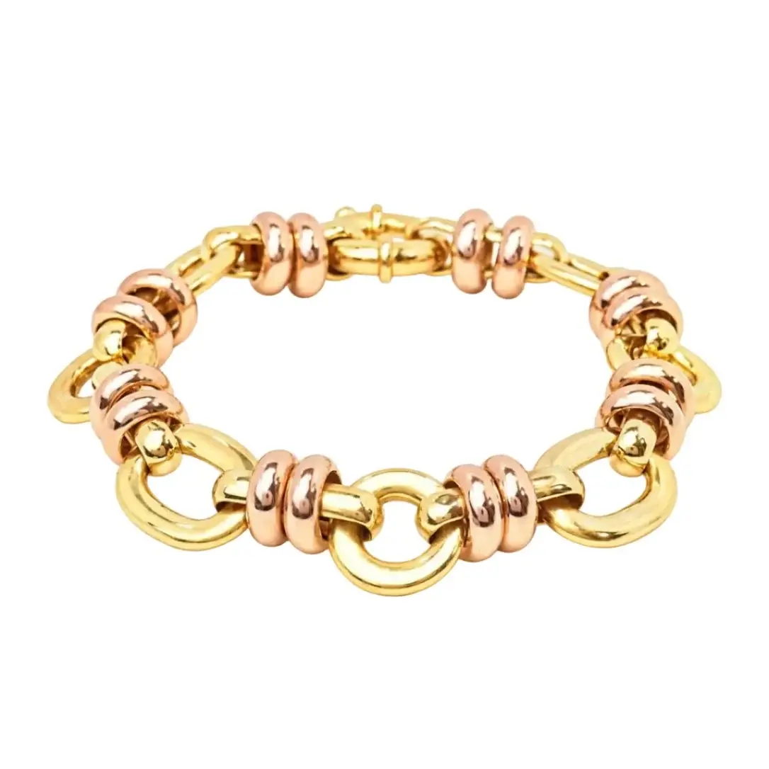 Bracelet Maille "Dolce Vita" en or jaune et or rose