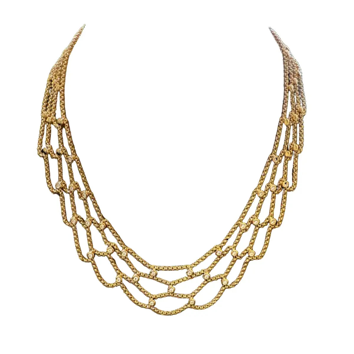 Collier draperie CHOPARD « Les Chaînes » en or jaune et diamants