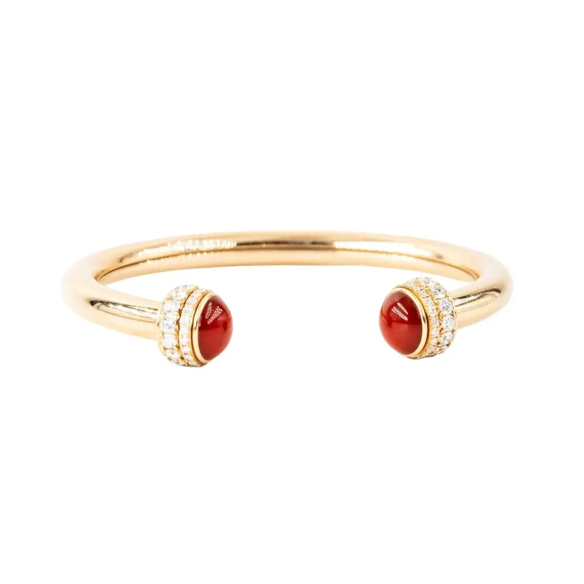 Bracelet Jonc PIAGET "Possession" en or rose, cornaline et diamants