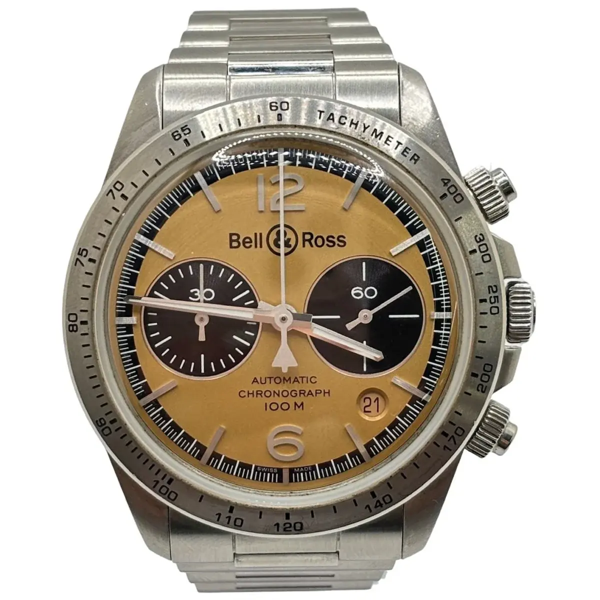 Montre BELL & ROSS "BR V2 Chronograph Heritage" en acier