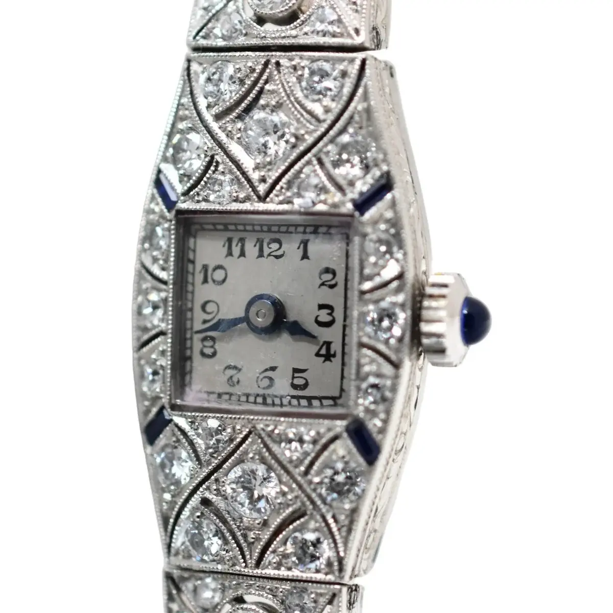 Montre ESZEHA-CHOPARD en or blanc, platine et diamants