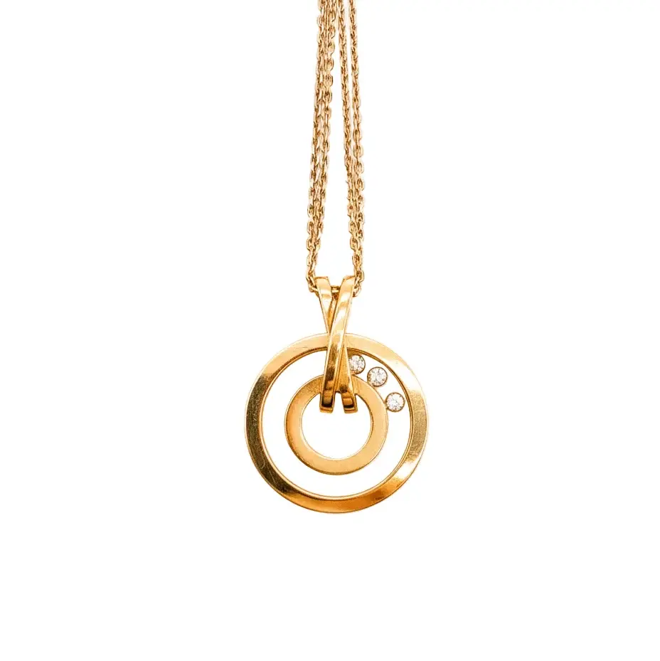 Collier Pendentif CHOPARD "Happy Diamonds" en or jaune et diamants