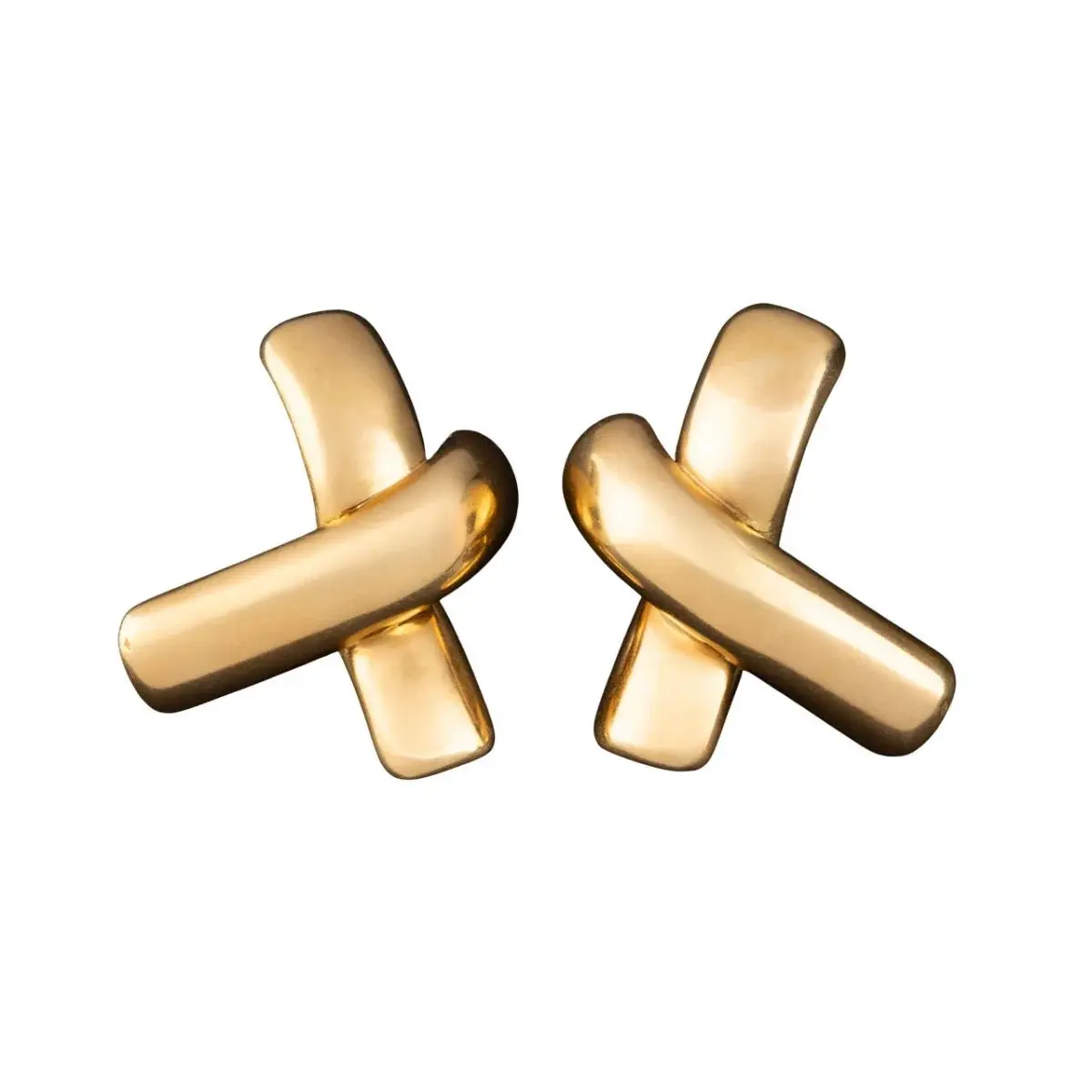 Boucles d’oreilles croix en or 18k