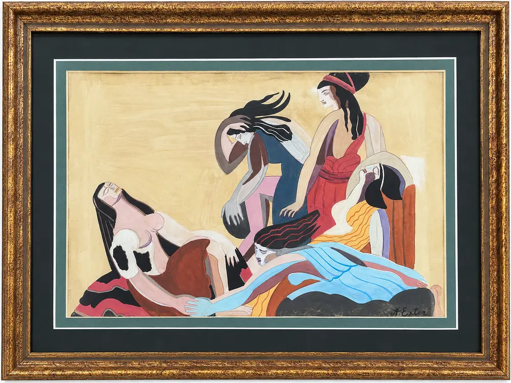 Alexandra Exter (1882-1949) Composition with Female Figures
