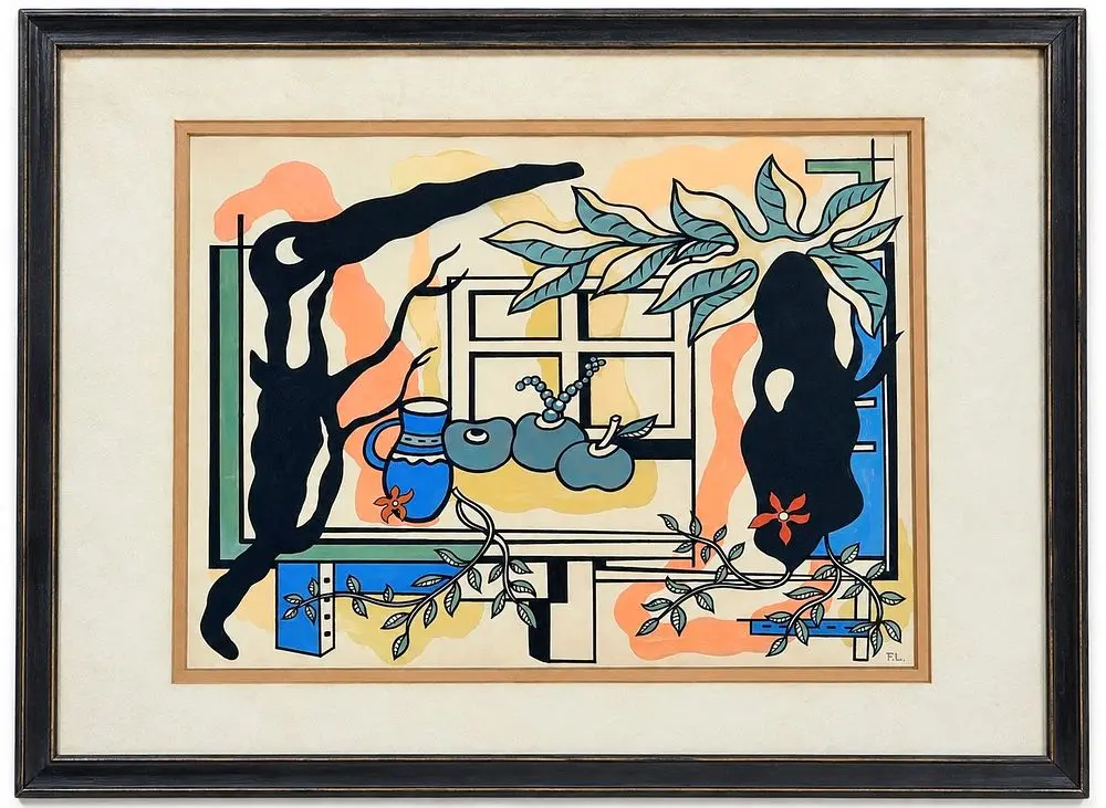 Fernand Leger (1881-1955) Still Life with Fruit and Flowers