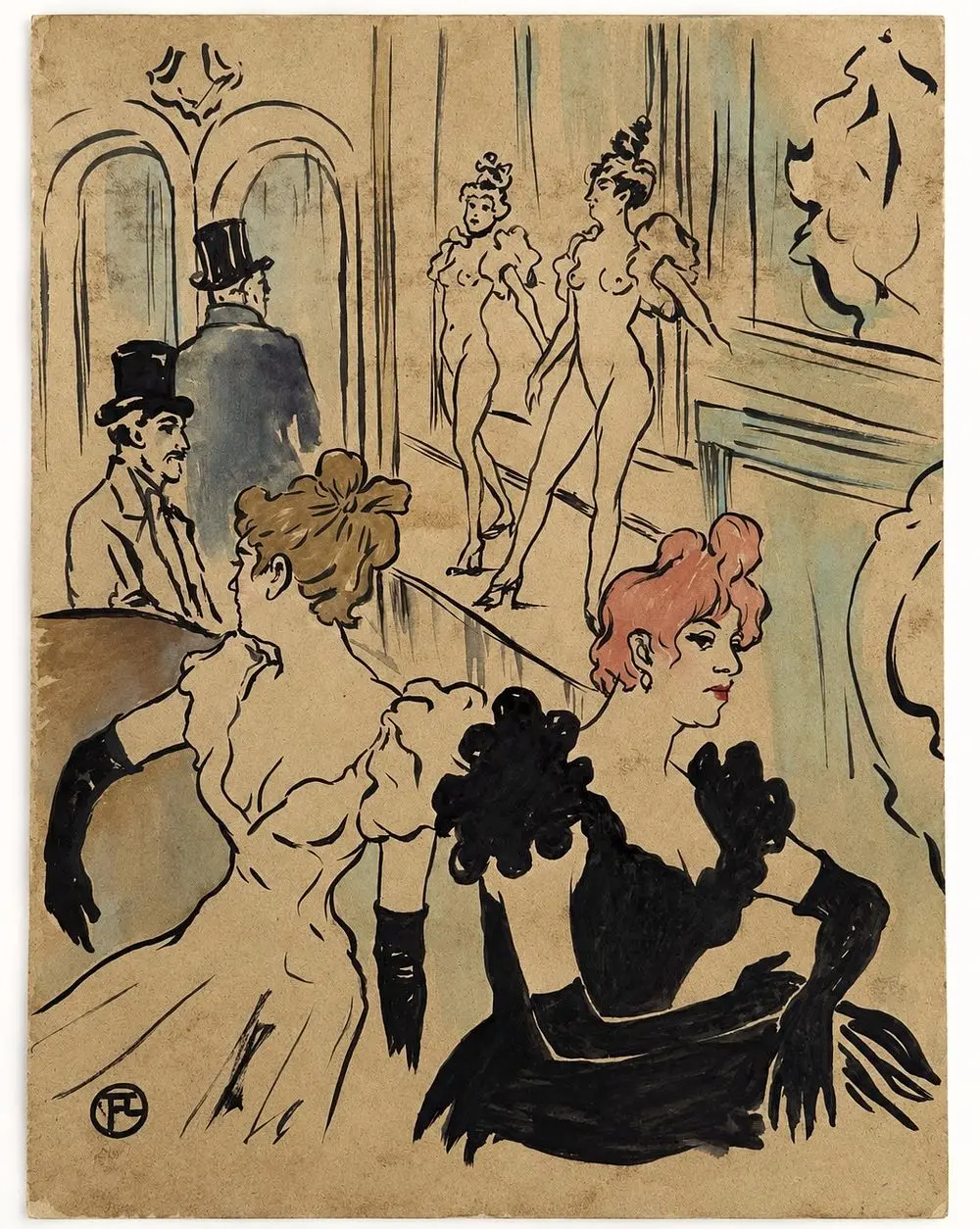 Henri de Toulouse-Lautrec (1864-1901) Cabaret Scene