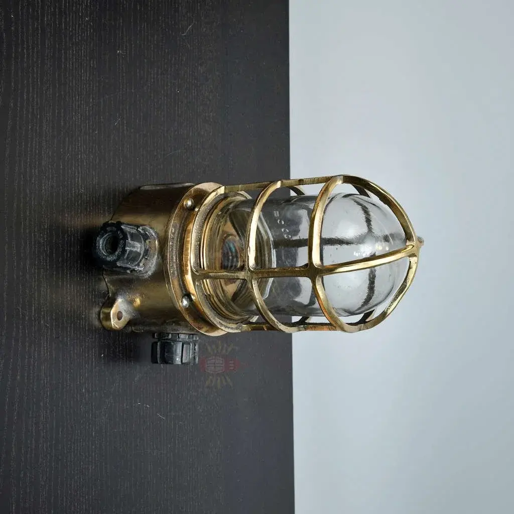 Vintage Bronze PAULUHN Bulkhead Light – Authentic USA Marine Dock Lamp