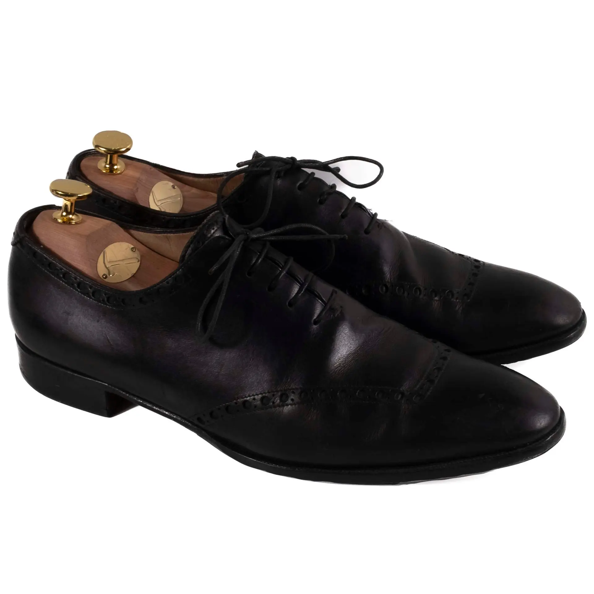 Yves Saint Laurent Black Leather Oxfords Sz 40.5 (EU)
