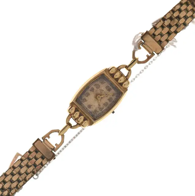 Elgin - Lady's 14k yellow metal cased bracelet watch