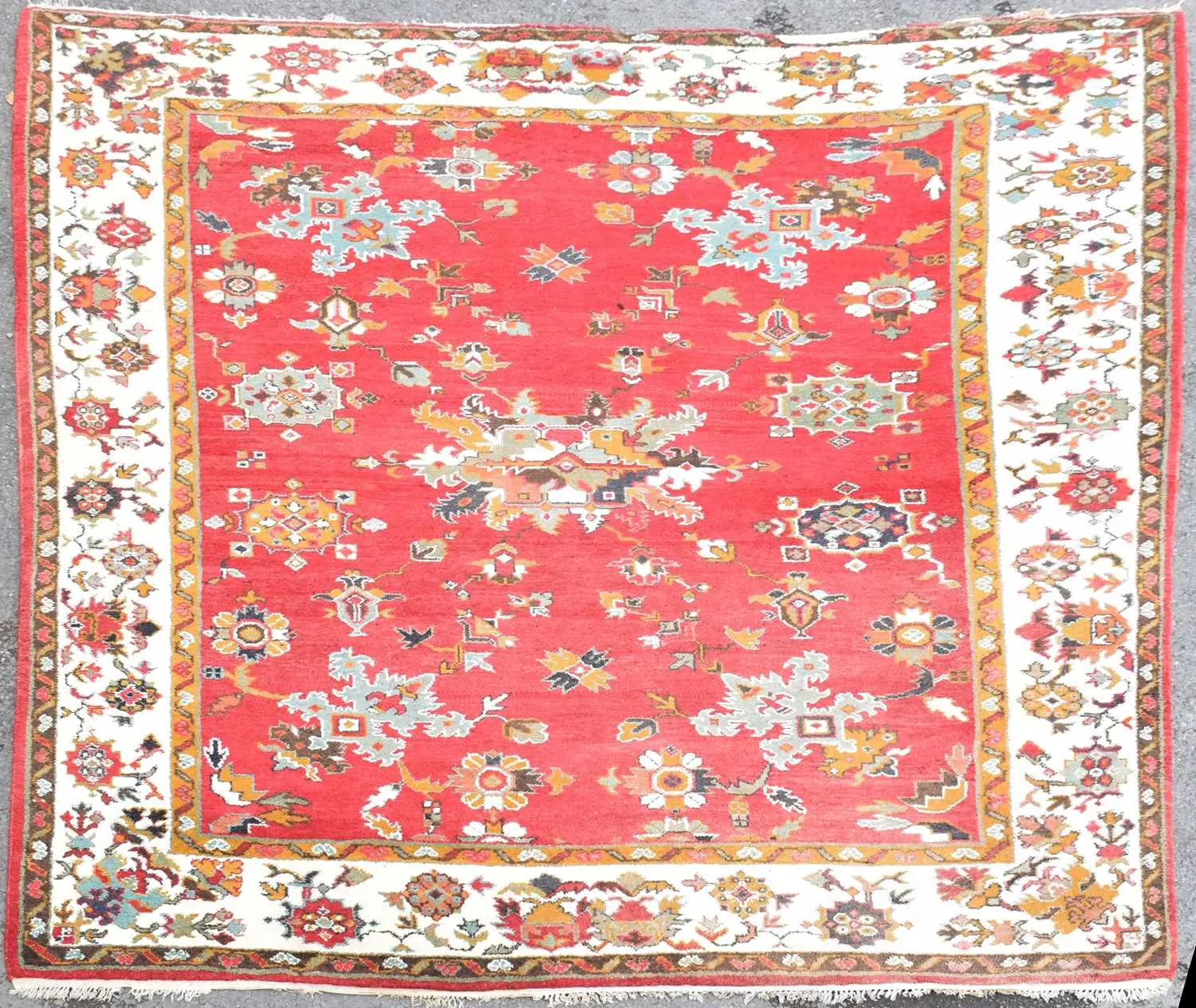 Anatolian/Caucasian Kazak-style wool carpet