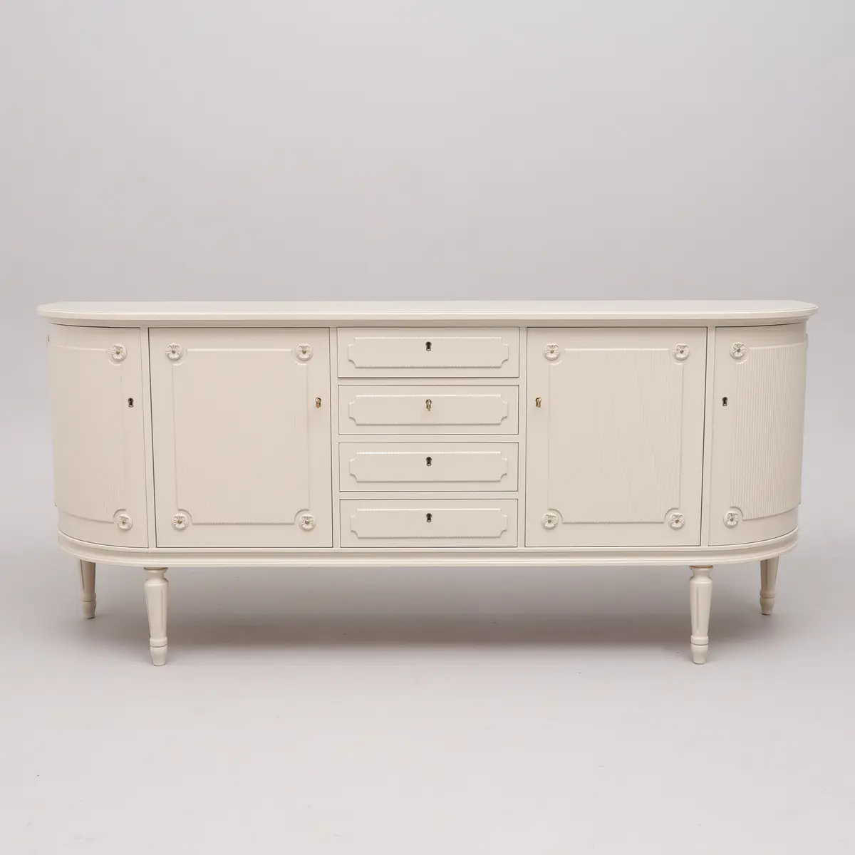 SIDEBOARD, BEMÅLAT TRÄ, GUSTAVIANSK STIL, MÖBELBONING I TIBRO, 1994.