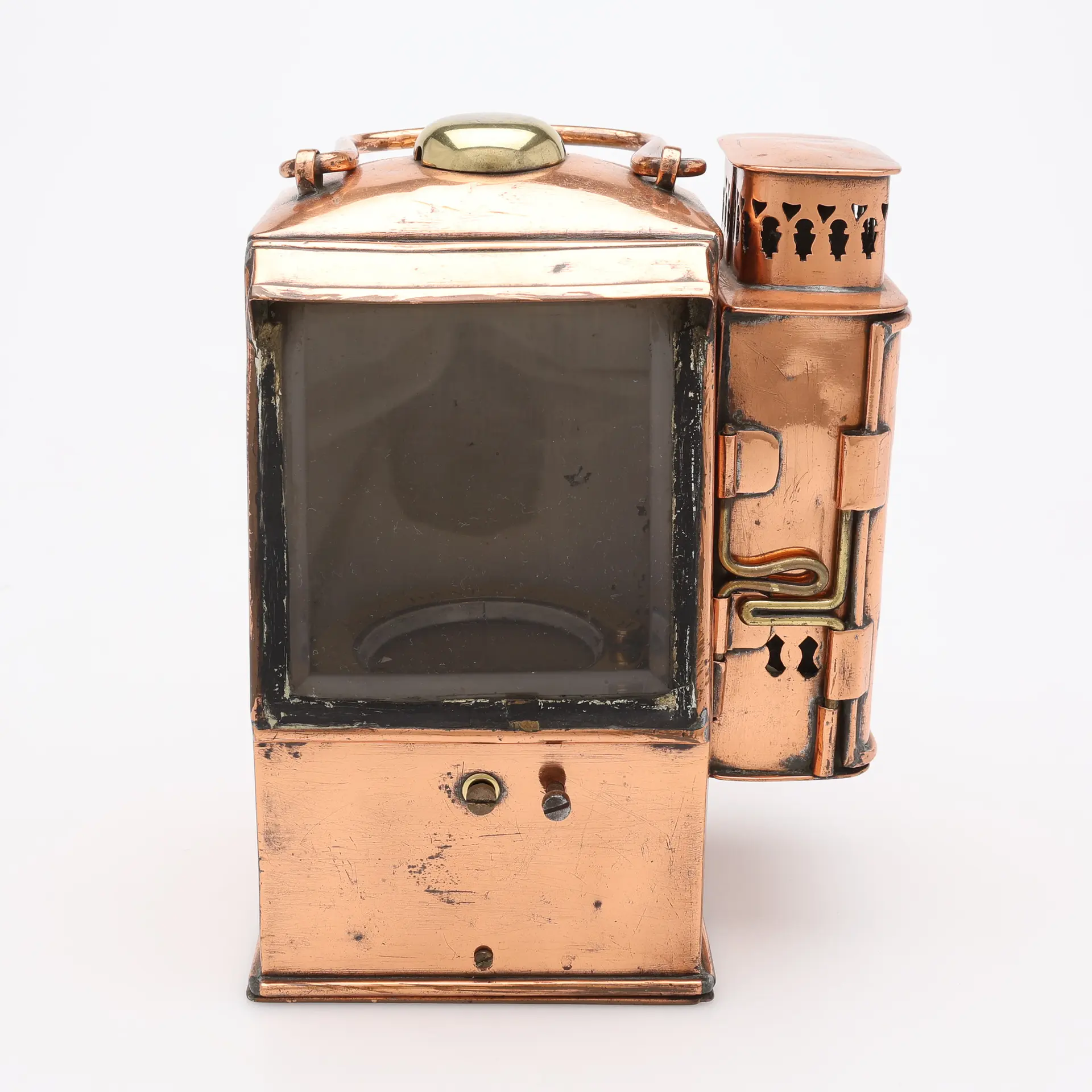KOMPASS MED NAKTERHUS/COMPASS AND BINNACLE, E.J Dent, London, koppar
