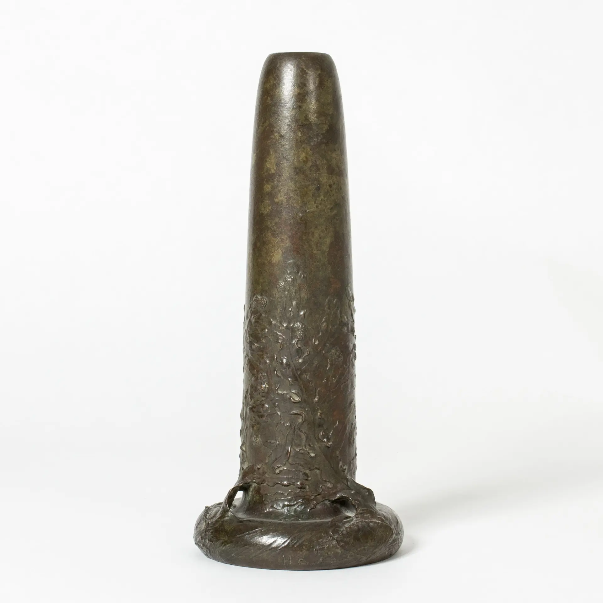 Art Noveau bronze vase by Hugo Elmqvist